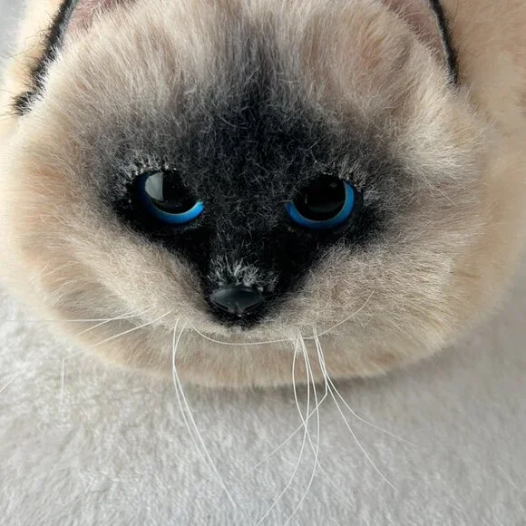 Plush Cat Crossbody Bag - Cream and Black - Picture 2 of 8